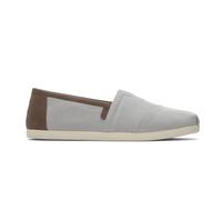 TOMS Men's Alpargata Classic Sneaker, Drizzle Grey Brushed Twill/Tan Synthetic, 8 UK