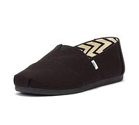 TOMS Men's Alpargata Vegan Canvas Pumps - Black/Black - UK 8