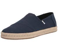 TOMS Men's Alpargata Rope 2.0 Espadrille, Navy Recycled Cotton Slubby Woven, 7.5 UK