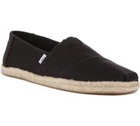 Toms Shoes Men's Espadrilles Alpargata Rope Elasticated Gore Black UK 8