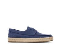 TOMS Men's Cabo Rope Loafer Flat, Cadet Blue Heritage Canvas/Suede, 8 UK