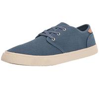 TOMS Men's Carlo Heritage Canvas Lace-Up Sneaker, Ocean Blue, 8 UK