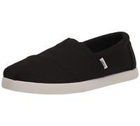TOMS Men's ALP FWD Loafer Flat, Black Recycled Cotton Canvas, 6 UK