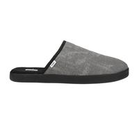 TOMS Men's Harbor Slipper, Black Distressed Twill Quilted, 7 UK
