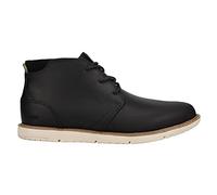 TOMS Men's Navi Chukka Boot, Black Water Resistant Leather, 9 UK