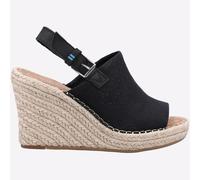 Toms Monica Womens Casul Fashion Summer Wedge Sandals Black