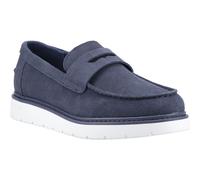 Toms Navi TRVL LITE Havana Leather Mens Navy Loafers - Size UK 12