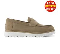 Men's TOMS Navi TRVL LITE Havana Leather Men's Dune Loafers - Brown - Size: 7