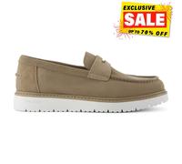 Men's TOMS Navi TRVL LITE Havana Leather Men's Dune Loafers - Brown - Size: 7