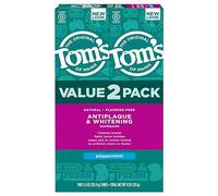 Tom's Of Maine Antiplaque And Whitening Fluoride-Free Toothpaste, Peppermint, 5.5-Ounce (Pack Of 2)