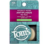 Tom's of Maine Natural Waxed Antiplaque Flat Floss, Spearmint, 32-Yards, Pack of 2
