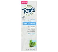 Tom's of Maine Simply White Toothpaste, Fluoride, Clean Mint, 4.7 oz.