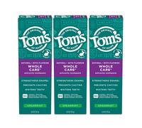 Tom's of Maine Whole Care Natural Toothpaste with Fluoride Spearmint 4 Ounce (Pack of 3) (Packaging May Vary)