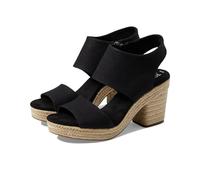 TOMS Women's Majorca Platform Heeled Sandal, Black/Black Basket Weave, 5.5 UK