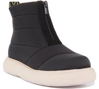 Toms Puffer Quilted Nylon Front Zip Womens Boot Black UK 3.5 - 8