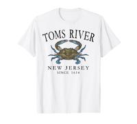 Toms River NJ Blue Claw Crab Since 1614 Black Letters Value Graphic T-Shirt