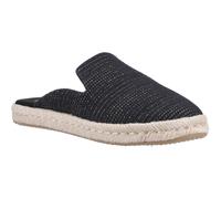 Toms Santiago Mule Textile Womens Black Metallic Slippers - Size UK 7