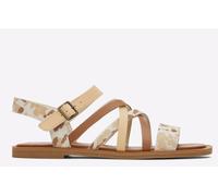 Toms Sephina Leather Womens Sandals | Slip On Shoes | Beige | UK Size 7