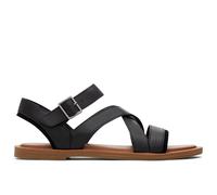 Toms Sloane Womens Leather Sandals | Slip On Shoes | Black | UK Size 4