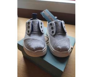 TOMS Sneaker Trainers Toddler Baby Boys Tiny Cordones Grey 3 UK Child 19.5 EU
