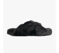 Toms Susie Womens Synthetic Slip-On Vegan Black Mule Slippers