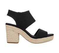 TOMS Sustainable Platform Heel Sandal with Textured Textile & Suede, Eco-OrthoLite Insoles and German Rubber Outsole