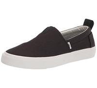 TOMS Tiny Boy Alpargata Fenix Slip On Loafer Flat, Black, 3 UK