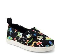 TOMS Tiny Boy's Classic Alpargata Espadrille Loafer Flat, Black Glow in The Dark Bugs, 10 UK