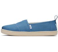 TOMS Tiny Boy's Classic Alpargata Refibra Tencel Textured Espadrille Loafer Flat, Ocean Blue, 3 UK