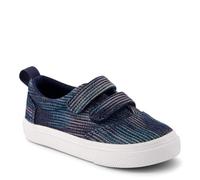 TOMS Tiny Boy's Fenix Double Strap Sneaker, Navy Novelty Denim, 9 UK