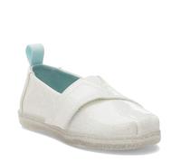 TOMS Tiny Girl's Classic Alpargata Loafer Flat, White Confetti Coated Glitter, 7 UK