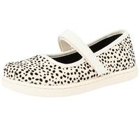 TOMS Tiny Girl's Mary Jane Flat, Fog Flocked Mini Cheetah, 5 UK