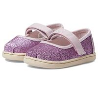 TOMS Tiny Girls Mary Jane Flat, Lilac Mauve Iridescent Glimmer