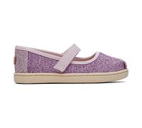 TOMS Tiny Girls Mary Jane Flat, Lilac Mauve Iridescent Glimmer
