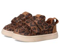 TOMS Toddler Girls Cruz Double Strap Sneaker, Brown Sugar Mini Leopard Microfiber, 6