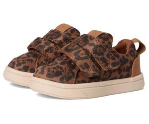 TOMS Toddler Girls Cruz Double Strap Sneaker, Brown Sugar Mini Leopard Microfiber, 6