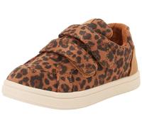 TOMS Toddler Girls Cruz Double Strap Sneaker, Brown Sugar Mini Leopard Microfiber, 7