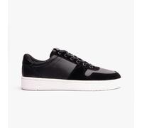 Toms Trvl Court Mens Leather Lace-Up Comfort Casual Lite Black Shoes