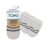 TOMS Ultimate No Show Socks, Non-Slip, Low Cut, Invisible, Single Pair, Gray (3 Pack), Medium