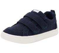 TOMS Unisex Kids Cruz Double Strap Hook and Loop Sneaker, Navy Heritage Canvas, 1.5 UK