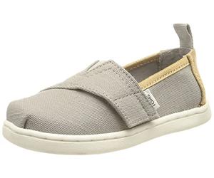 TOMS Unisex Kids Tiny Alpargata Loafer Flat, Grey Brown, 8 UK