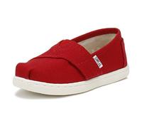 TOMS Unisex Kids Tiny Alpargata Loafer Flat, Red, 7 UK