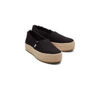 Toms Valencia Platform Black Womens Espadrilles 10019795-30 in a Plain Canvas in Size 4