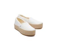 TOMS Valencia 100% Cotton Women's White Espadrilles New
