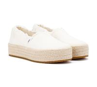 TOMS Women's Valencia Platform, White Canvas, 5 UK