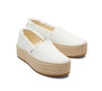 TOMS Women's Valencia Platform, White Canvas, 5 UK