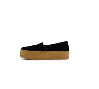 TOMS Valencia Leather Women's Black Espadrilles - UK 4 / EU 36.5 / US 6