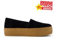 Toms Valencia Leather Women's Black Espadrilles UK 4