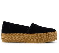 Toms Valencia Womens Platform Espadrilles Shoes | Slip On Shoes | Black | UK Size 8