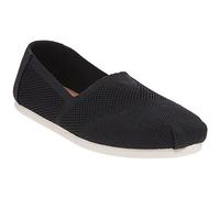 TOMS Womens All Black Canvas Classic Espadrilles-UK 5
